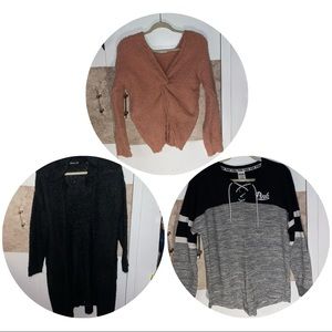 Fall Sweater/Hoodie/Varsity Crew Bundle 3pcs